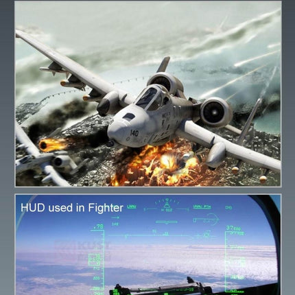 A8 5.5 inch Car OBDII HUD Warning System Vehicle-mounted Head Up Display Projector with LED, Support Fuel Consumption & Over Speed Alarm & Water Temperature & Fault Diagnosis