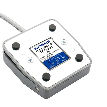 TFS-201 AC 250V 10 A Electric Power Plastic Foot Switch Power Pedal, Cable Length: 1m, TFS-201 1m