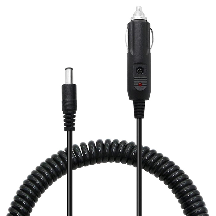 2A 5.5 x 2.1mm DC Power Supply Adapter Plug Coiled Cable Car Charger, Length: 40-140cm, 5.5 x 2.1mm