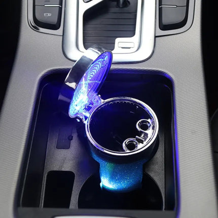 Portable 7 Color LED Light Car Automobile Ashtray Cigarette Holder, Size: 66 x 99 mm