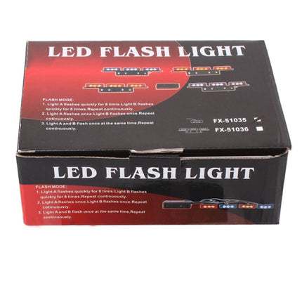 6W 450LM 6 x 3-LED Yellow Light 577nm Car Strobe Flash Warning Light Signal Lamp, DC 12V