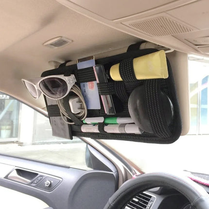 MuElastic Multi-functional Car Clip Sunvisor Car Storage Bag