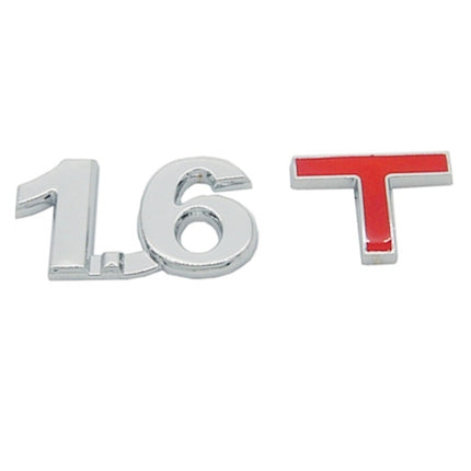 3D Universal Decal Chromed Metal Car Emblem Badge Sticker Car Trailer Gas Displacement Identification, Size: 8.5x2.5 cm, 1.6T, 1.8T, 2.0T, 2.5T, 2.8T, 3.0T