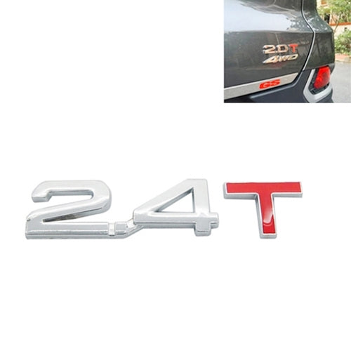 3D Universal Decal Chromed Metal Car Emblem Badge Sticker Car Trailer Gas Displacement Identification, Size: 8.5x2.5 cm