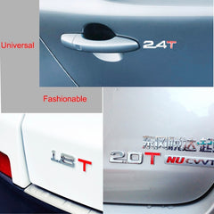 3D Universal Decal Chromed Metal Car Emblem Badge Sticker Car Trailer Gas Displacement Identification, Size: 8.5x2.5 cm