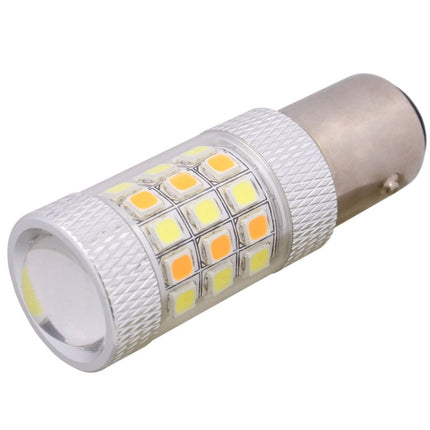 1157/BAY15D 8W 420LM White + Yellow Light 42 LED 2835 SMD Car Brake Light Steering Light Bulb, DC 12V
