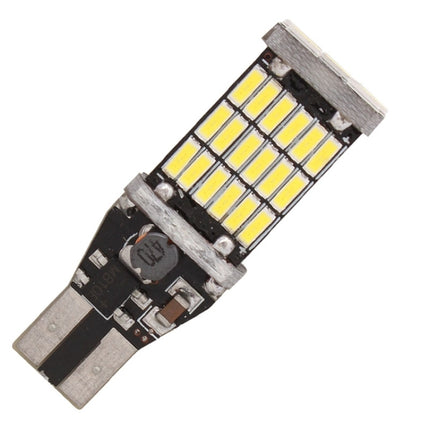 2 PCS T15 W16W 9W 450LM White Light 45 LED 4014 SMD Car Brake Light Reverse Lamp Parking Light Bulb, DC 12V