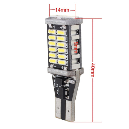 2PCS T15 6W 30-SMD 4014 6500K 900LM White Light Decoded Error-Free LED Car Backup Lamp