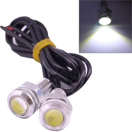 2 PCS 2x 2W Waterproof Eagle Eye Light White LED Light for Vehicles, Cable Length: 60cm