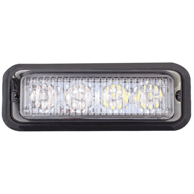 12W 720LM 6500K 635nm 4-LED Wired Car Flashing Warning Signal Lamp, DC12-24V, Wire Length: 95cm