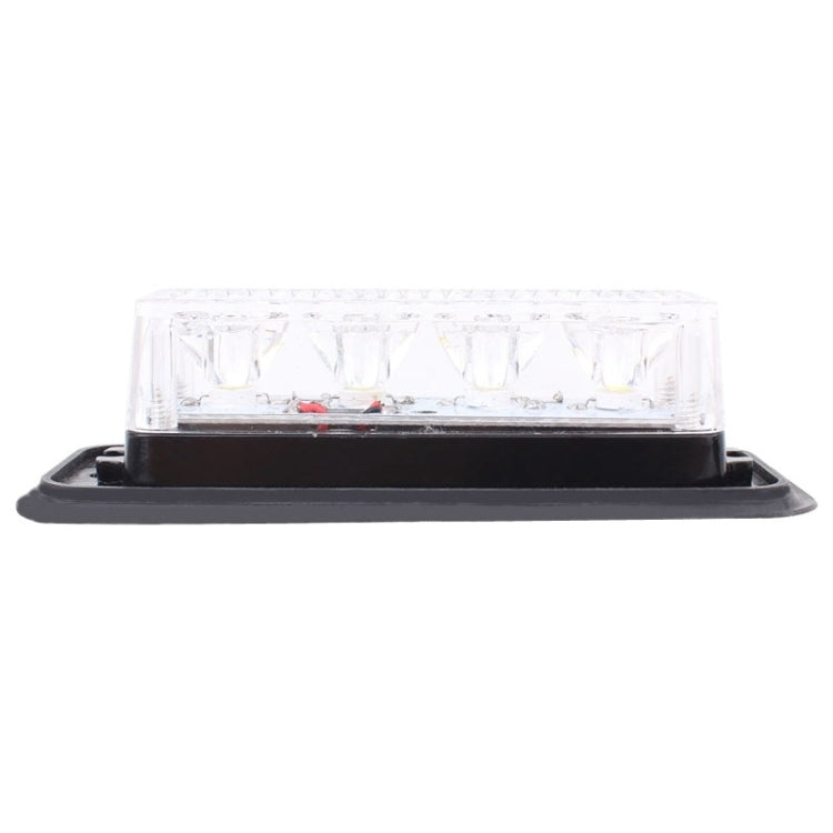 12W 720LM 6500K 635nm 4-LED Wired Car Flashing Warning Signal Lamp, DC12-24V, Wire Length: 95cm
