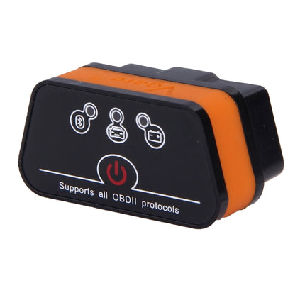 Vgate iCar II Super Mini ELM327 OBDII Bluetooth V3.0 Car Scanner Tool, Support Android OS, Support All OBDII Protocols, Bluetooth V3.0 Orange + Black
