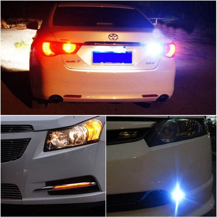 2 PCS  22.5mm 2W 200LM White + Yellow Light 4 LED SMD 5630 Eagle Eye Car Steering Light Daytime Running Light