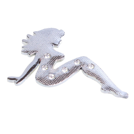 Beautiful Girl Diamond Metal Chrome Badges