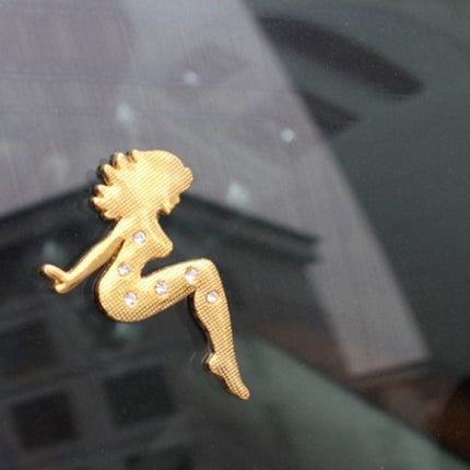 Beautiful Girl Diamond Metal Chrome Badges