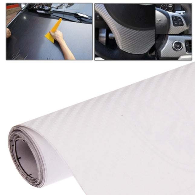 Car Decorative 3D Carbon Fiber PVC Sticker, Size: 127cm x 50cm