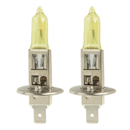 2 X H1 HOD Halogen Bulbs 12V 100W 2400 LM 3500K Yellow Light Headlights, H1