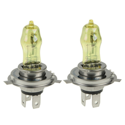 2 X H4 HOD Halogen Bulbs 12V 100W 2400 LM 3500K Yellow Light Headlights, H4