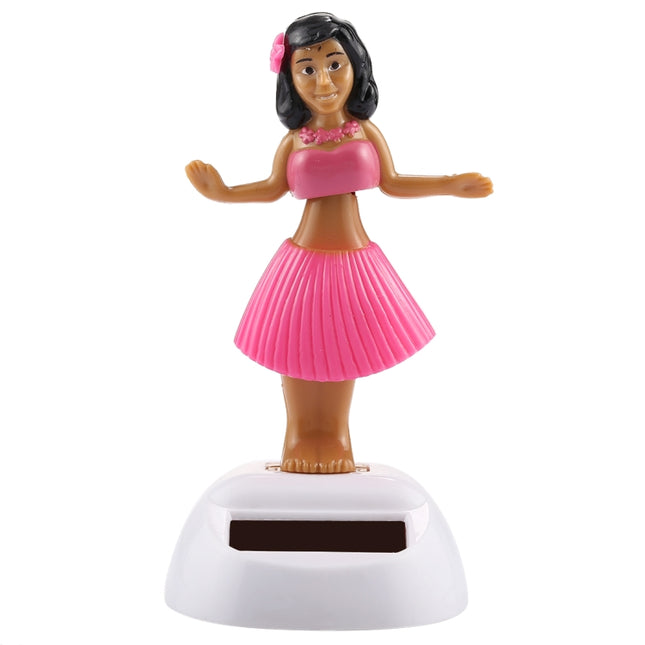 Solar Powered Bobble Head Dancing Toy Car Decoration Ornament Cute Hula Princess
