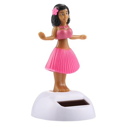 Solar Powered Bobble Head Dancing Toy Car Decoration Ornament Cute Hula Princess