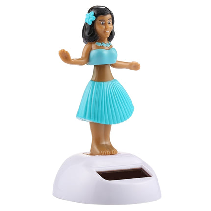 Solar Powered Bobble Head Dancing Toy Car Decoration Ornament Cute Hula Princess