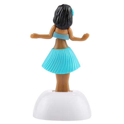Solar Powered Bobble Head Dancing Toy Car Decoration Ornament Cute Hula Princess