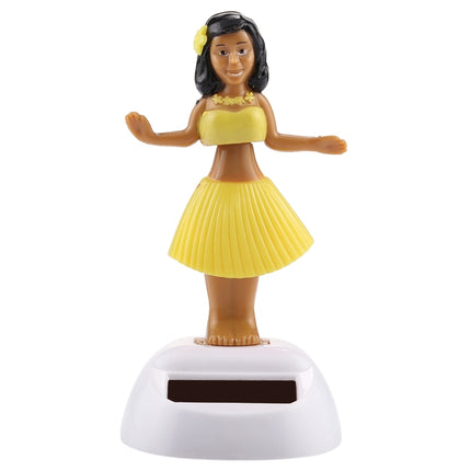 Solar Powered Bobble Head Dancing Toy Car Decoration Ornament Cute Hula Princess