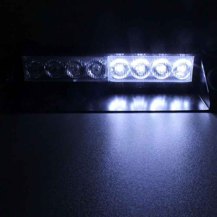 8W 800LM 8-LED 3-Modes Adjustable Angle Car Strobe Flash Dash Emergency Light Warning Lamp with Suckers, DC 12V