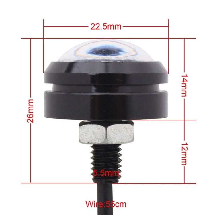 2 PCS 22.5mm 1.5W 150LM Ice Blue Light 3 LED SMD 5630 Spotlight Eagle Eye Light Daytime Running Light for Vehicles