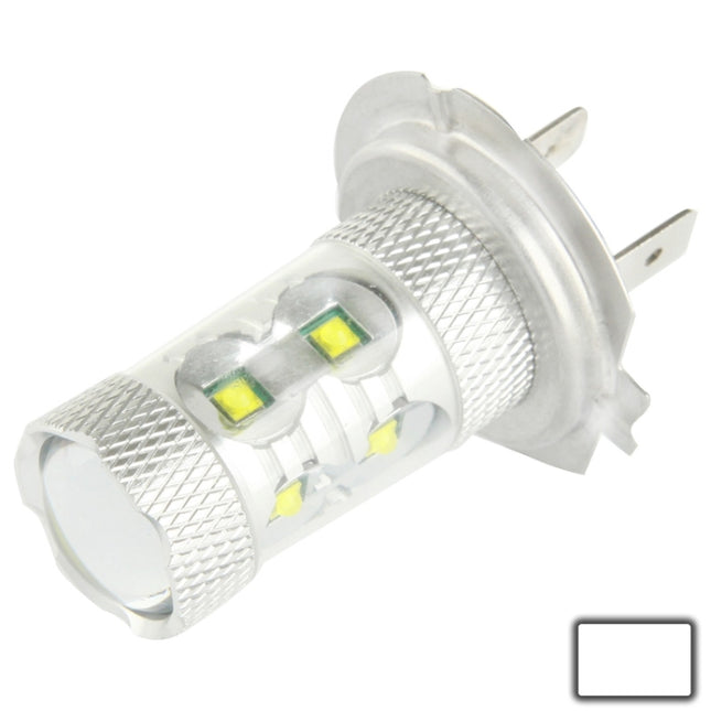H7 60W White 12 CREE LED Fog Light for Vehicles, DC 12-30V