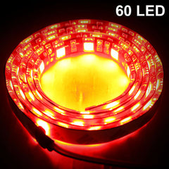 White 60 LED 5050 SMD Waterproof Flexible Car Strip Light, DC 12V, Length: 1m