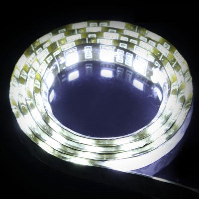 White 60 LED 5050 SMD Waterproof Flexible Car Strip Light, DC 12V, Length: 1m