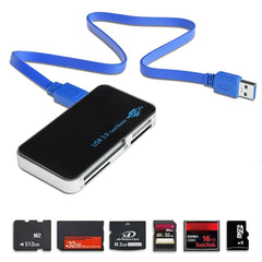 USB 3.0 Card Reader, Super Speed 5Gbps, Support CF / SD / TF / M2 / XD / MS Card, Plastic Shell