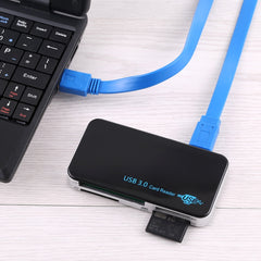 USB 3.0 Card Reader, Super Speed 5Gbps, Support CF / SD / TF / M2 / XD / MS Card, Plastic Shell