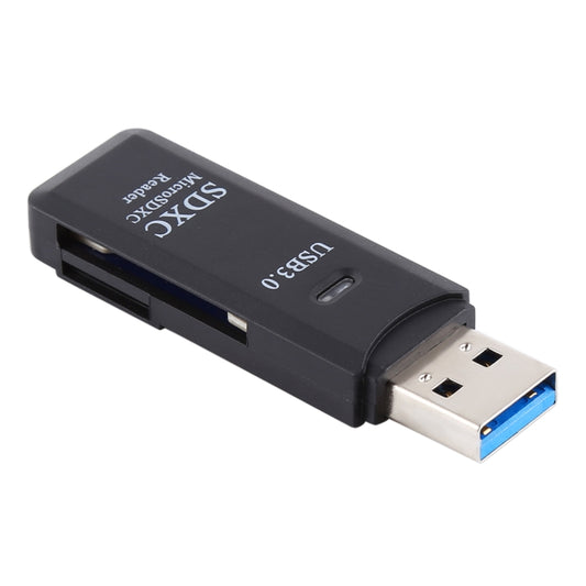 2 in 1 USB 3.0 Card Reader, Super Speed 5Gbps, Support SD Card / TF Card