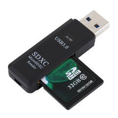 2 in 1 USB 3.0 Card Reader, Super Speed 5Gbps, Support SD Card / TF Card