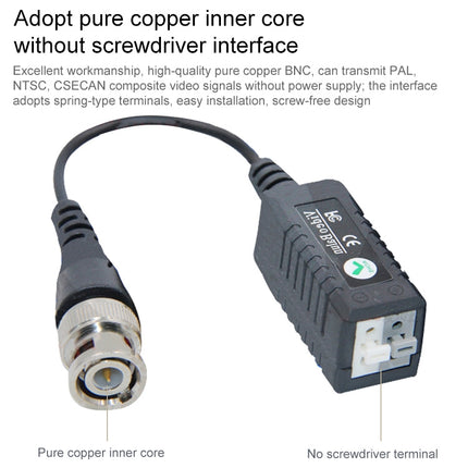 CCTV Via Twisted Pairs Passive UTP Video Transceiver, 103C