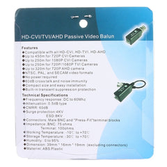 2 PCS HD 302B Coaxial CVI/TVI/AHD 1CH Passive Transceiver Video Balun, 302B