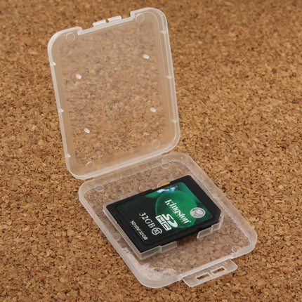100Pcs Transparent Plastic Storage Card Box for Secure Digital Memory Card / SD Card, SD Card