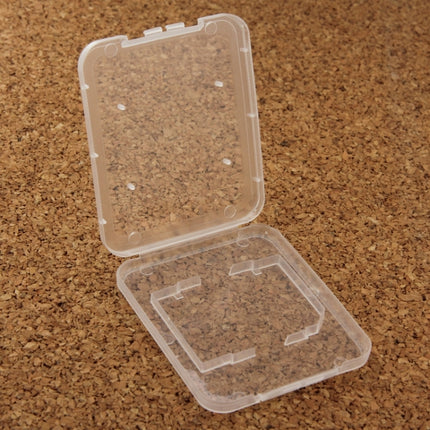 100Pcs Transparent Plastic Storage Card Box for Secure Digital Memory Card / SD Card, SD Card