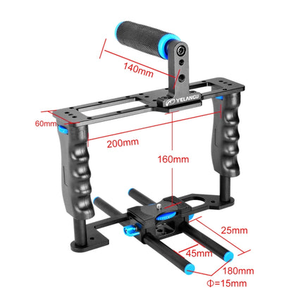 YELANGU YLG0107E-A Protective Cage Handle Stabilizer Top Set for DSLR Camera