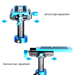 PULUZ 38.5-61cm Carbon Fiber Handheld Stabilizer for DSLR & DV Digital Video & Cameras, Capacity Range 0.5-3kg, S60T Blue