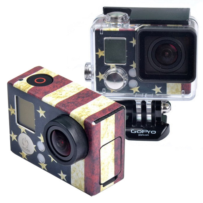 Case Sticker for GoPro HERO3+ /3, US Flag, AU Flag, UK Flag, Brazil Flag