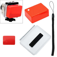 Floaty Sponge Waterproof Case Backdoor Cover with Adhesive Sticker + Lanyard for GoPro HERO4 /3+