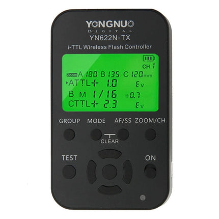 YONGNUO YN622N-KIT i-TTL Wireless Flash Trigger Controller + Transceiver Kit for Nikon Camera, for Nikon