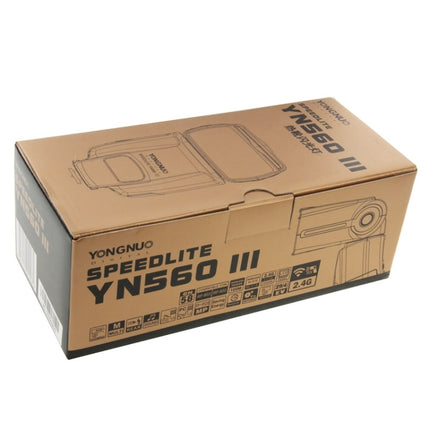 YN-560 III Ultra-long-range Wireless Flash Speedlite with Metal Hot Shoe for Canon / Nikon / Pentax / Olympus DSLR Camera, YN-560 III