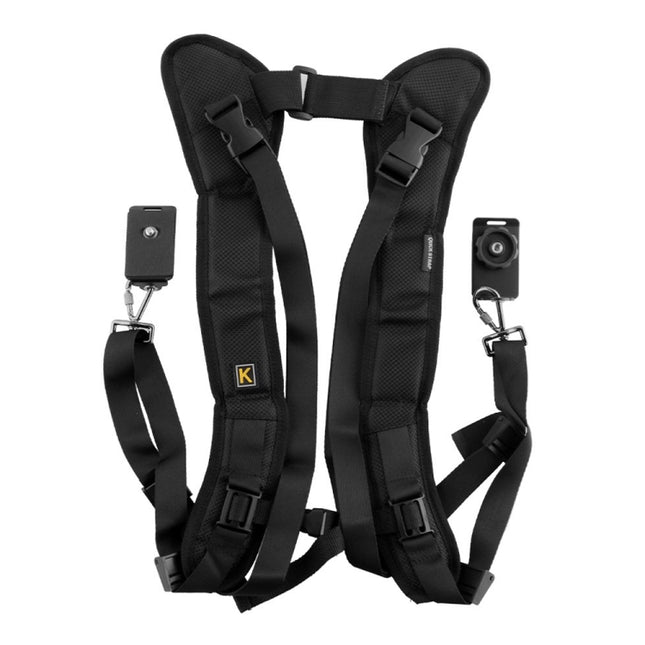 Safe & Fast Quick Double Shoulder Belt Strap for 2 Cameras DSLR (QS-B 1/4