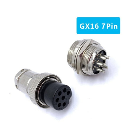 DIY 16mm 7-Pin GX16 Aviation Plug Socket Connector (5 Pcs in One Package, the Price is for 5 Pcs), 7 Pin