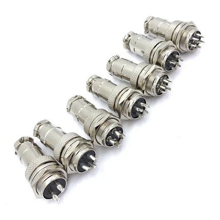 DIY 16mm 7-Pin GX16 Aviation Plug Socket Connector (5 Pcs in One Package, the Price is for 5 Pcs), 7 Pin