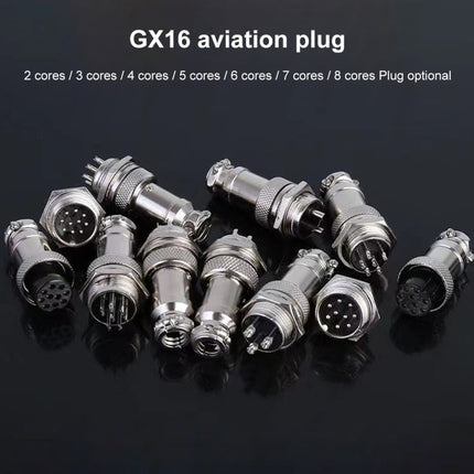 DIY 16mm 7-Pin GX16 Aviation Plug Socket Connector (5 Pcs in One Package, the Price is for 5 Pcs), 7 Pin